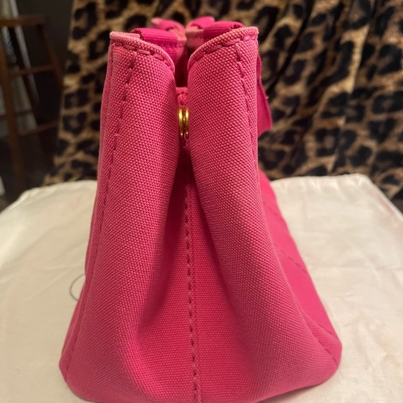 Prada Small Pink Canapa Bag With Dustbag And Card - Picture 8 of 16